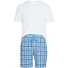 Lands' End Men's Knit Jersey Pajama Shorts Sleep Set - 3 of 3