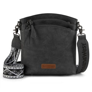 Generic Crossbody Purses and Handbags for Women Double Compartments Cross Body Bag with Adjustable Strap - 1 of 4