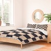 Deny Designs 3pc King Daniel Coulmann Checker 001 Graphite Duvet and Sham Set - 2 of 4