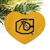 Cameron University Primary Logo Heart Love Wood Christmas Tree Holiday Ornament - 2 of 3
