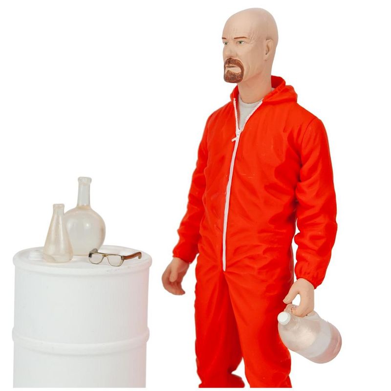 Mezco Toyz Breaking Bad Walter White In Orange Hazmat Suit Figure | Measures 6 Inches Tall, 3 of 8