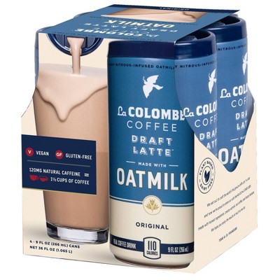 La Colombe Original Draft Latte made with Oatmilk - 4pk/9 fl oz Can