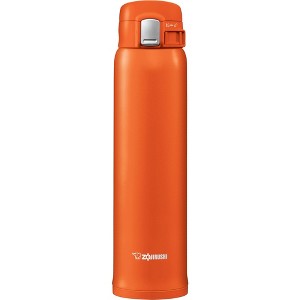 Zojirushi 20oz Stainless Steel Travel Mug SM-SHE608 - Vivid Orange: Locking Flip-Top Lid, Hot & Cold Beverages - 1 of 4