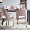 Modern Fabric Upholstered Dining Chairs Set of 4,Metal Leg Hollow Back Kitchen Dining Room Chair,Armless Padded Side Chair-Coolbibila - 3 of 4