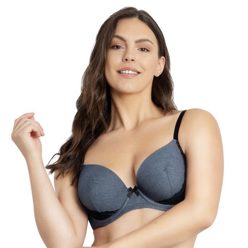 Paramour By Felina Women's Amaranth Cushioned Comfort Unlined Minimizer Bra  (french Navy, 34ddd) : Target