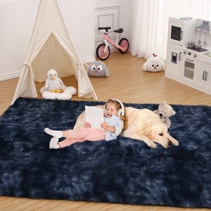 Luxury Shag Area Rugs for Living Room Bedroom Non-Slip Fluffy Soft Shaggy Rug Carpet Indoor Plush 8x10 Rug for Kids Play Room Nursery Home Dorm Decor - 1 of 4