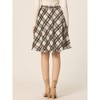 INSPIRE CHIC Women's Christmas Plaids Vintage Tartan Elastic Waist Knee Length A-Line Skirt - 4 of 4