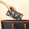 Clotth Women’s RFID Slim Wallet - Ultra Thin Bifold Billfold with 11 Card Slots & ID Window,for Travel,Shopping,Daily Use,Elegant Floral Design - 2 of 4