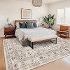 Hallway Runner Rug, Low Pile Washable Vintage Oriental Floral Carpet with Rubber Backing for Entryway, Bedroom, Hall, Kitchen - 3 of 4