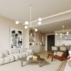 POWLIG 6-Light Vintage White Rubbed Gold Linear Sputnik Chandelier Light, Bulbs not Included - 4 of 4