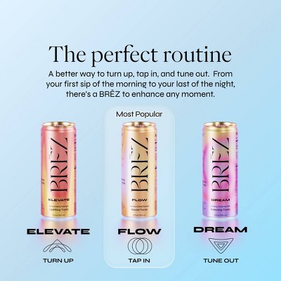 BREZ ELEVATE Non-Alcoholic Uplifting Tonic - 4pk/12 fl oz Cans