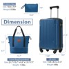 URECOVER Hardshell Luggage Sets 3 Piece Carry-on Suitcases with Wheels, TSA Lock for Men Women, Blue (20in) - 4 of 4