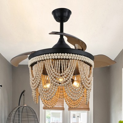 Bella Depot 42" Bohemia Retractable Ceiling Fan with Light and Remote