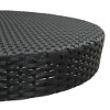 vidaXL Patio Table Black 29.7 in.x41.7 in. Poly Rattan - image 3 of 4