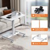Computer Desk, Mobile Desk with Metal Frame and Leg, Adjustable Height 28.5 to 42.5 in, 4 Wheels, Ergonomic Rolling Laptop Desk for Home Office Black - 3 of 4