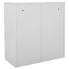 vidaXL Locker Cabinet - Modern Design Steel Storage Organizer with 9 Lockers - Suitable for Schools, Offices and Homes - Gray and Red - 4 of 4