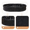 Sapphtopaz Woven End Table with 3-Tier Paper Rope Tray Oval Storage Basket with Metal Frame Versatile Sofa Side Table for Living Room, Bedroom - 4 of 4