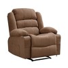 Oversized Rocker Recliner Chair,Modern Manual Oversized Recliner Chairs w/Armrest, Backrest, 2 Cup Holders, Side Pocket,Lazy Chair for Living Room - 4 of 4