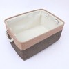 Unique Bargains Fabric Collapsible Storage Organizer Basket with Handles - 3 of 4