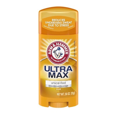 Arm & Hammer - Ultra Max, Antiperspirant & Deodorant, Solid, Unscented, 2.6 Oz