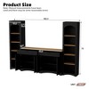 3-Piece Farmhouse Entertainment Center with Storage Cabinet for TVs Up to 70, Mid-Century TV Stand with Bookshelf and Sideboard - 4 of 4