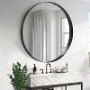 Dovelina Round Aluminum Alloy Deep Framed Bathroom Vanity Mirror Hanging Mirror (Set of 2) - 2 of 4