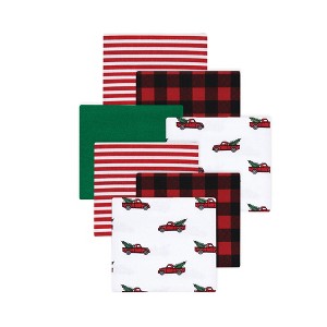 Little Treasure Hudson Baby Cotton Poly Flannel Receiving Blankets 7Pk Multipack - 1 of 2
