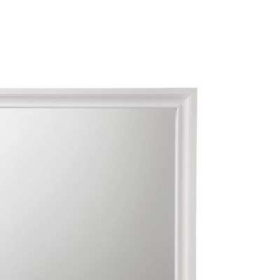 Naima White Wood Frame Bedroom Mirror