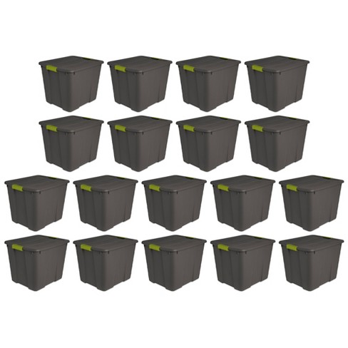 Sterilite Tuff1 18 Gallon Plastic Storage Tote Container Bin w/ Lid (12 Pack)