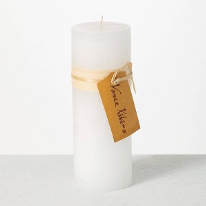 Vance Kitira 9" White Timber Pillar Candle ,Scentless, Clean-Burning, Environmental Friendly - 1 of 2
