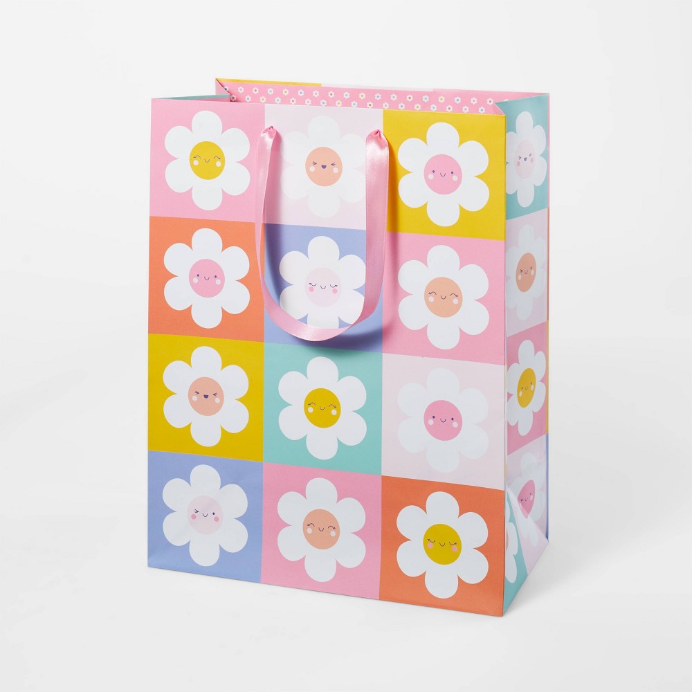 Photos - Accessory Daisy Checkers Medium Birthday Gift Bag - Spritz™