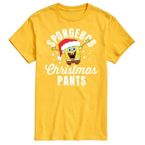Men's - SpongeBob SquarePants - Christmas Pants Short Sleeve Graphic T-Shirt - 1 of 4