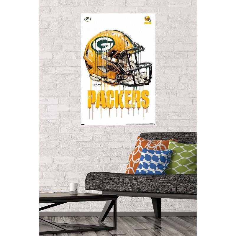 Trends International NFL Green Bay Packers - Drip Helmet 20 Unframed Wall Poster Prints, 2 of 7