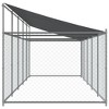 vidaXL Dog Cage Grey Galvanized Steel 6.6 x 6.6 x 6.6 ft Durable - 3 of 4