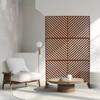 DSVIMOY Outdoor & Indoor Privacy Screen, Freestanding Decorative Privacy Screen for Deck Balcony Patio, Rust Red, 48"*76"*16" - 2 of 4