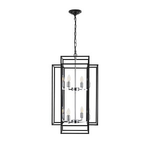 Airsurfer 18" 8-Light Geometric Chandelier - Industrial Adjustable Pendant for Dining/Living Room (No Bulbs) - 1 of 4
