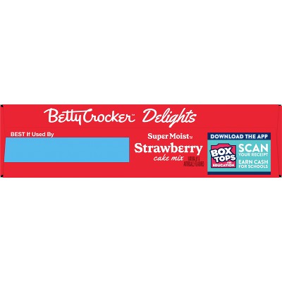 Betty Crocker Delights Strawberry Super Moist Cake Mix - 13.25oz