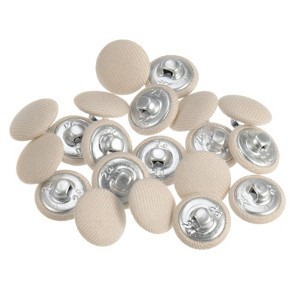 Unique Bargains DIY Craft Metal Shank Cotton Covered Round Sewing Buttons 20 Pcs - 1 of 4