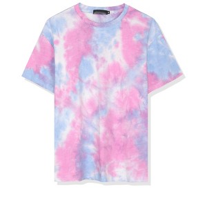 Lars Amadeus Men's Summer Tie-Dye Design Tee Short Sleeves Hip Hop Printed T-Shirt - 1 of 4