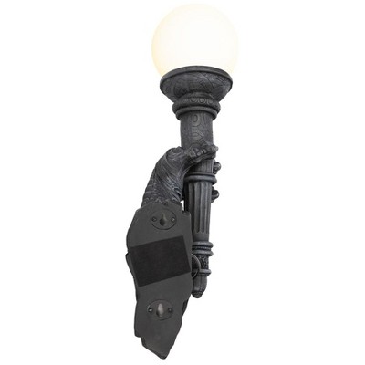 Black Resin Dragon Talon Electric Wall Sconce Set