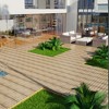 GlasFlength Carpet Tiles 11 Pack 11.8" WPC Interlocking Deck Tiles, Wood-Look Flooring for Patio Poolside Balcony Backyard, Teak, 11.8"*11.8"*0.8" - 4 of 4