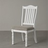 Roundhill Furniture Ebret Farmhouse Two-tone Distressed Wood Dining Chairs, Brown and White, Set of 2 - 3 of 4