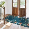 Floral rug (2'x6') for hallway, kitchen rug, ultra-thin soft, non-slip, washable, stain-resistant, bohemian style velvet rug - 2 of 4