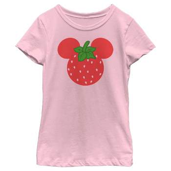 Girl's Disney Mickey Mouse Strawberry Silhouette T-Shirt