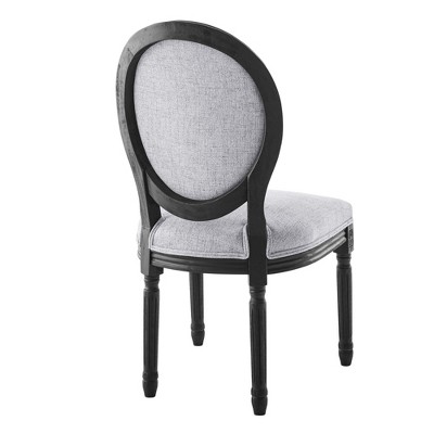 Arise Black and Light Gray Upholstered Velvet Side Chair