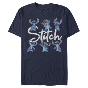 Men's Lilo & Stitch Distressed Poses T-Shirt - 1 of 4