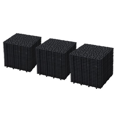 Interlocking Deck Tiles, Outdoor Waterproof & Anti-slip, for Patio, Balcony, Pool Side, Bathroom, Shower, Balcony, Porch