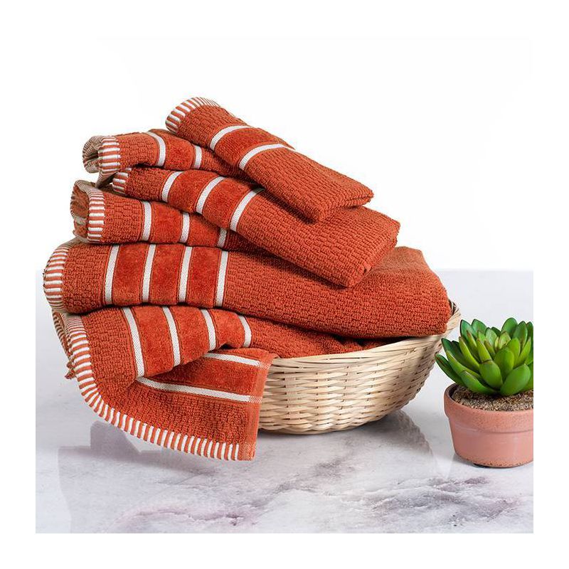 6pc 100% Combed Cotton Bath Towel Set - Hastings Home, 2 of 4