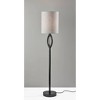 Adesso Mayfair Floor Lamp Black: Modern Design, ETL Listed, Metal Body, Polyester Shade, 61" Height - 2 of 3