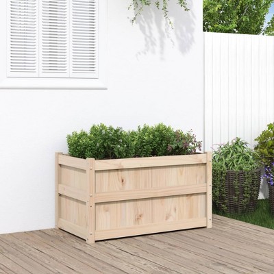 vidaXL Garden Planter 35.4"x19.7"x19.7" Solid Wood Pine